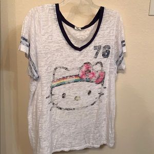 Hello Kitty Jersey t-shirt, semi-see through